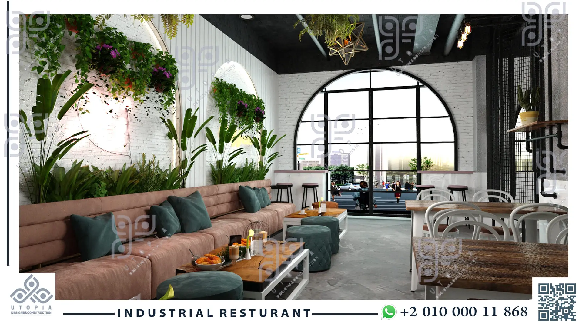 industrial resturant - interior design - - cairo - utopia-2